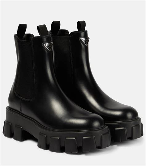 prada lug sole boots on sale|Prada Monolith Leather Chelsea Boots .